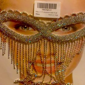 Brand new Rhinestone iridescent Masquerade mask